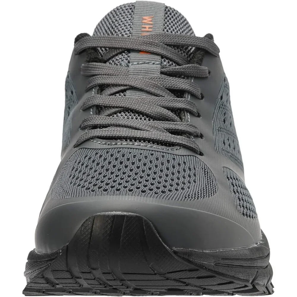 Men's Dark Grey Supportive Running Shoes Cushioned Athletic Lace Up Sneakers